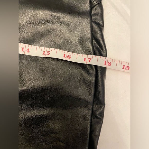 Vince Camuto size medium black faux leather flared leg strech pants - Picture 9 of 13